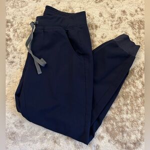 Navy FIGS Jogger Scrub Pants